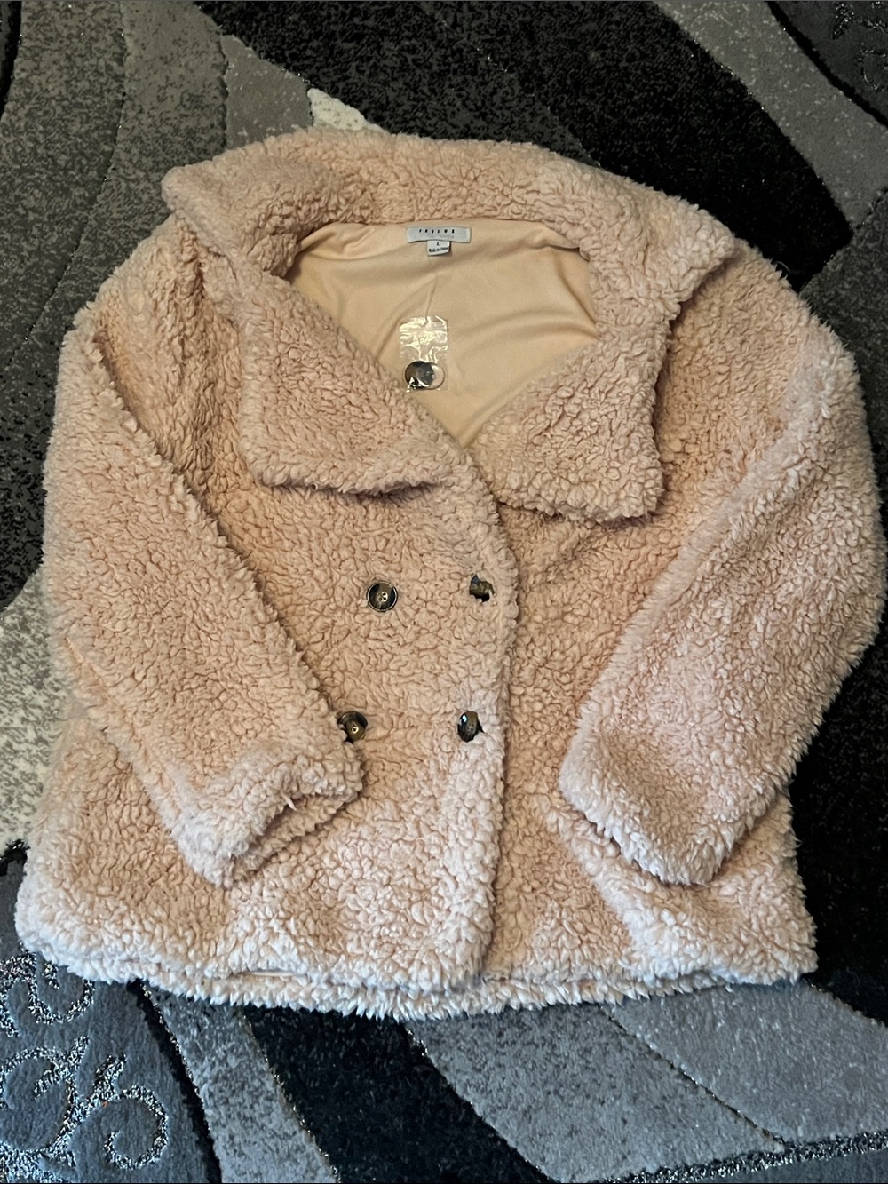 FAVLUX Teddy Jacket in Light Beige NWT